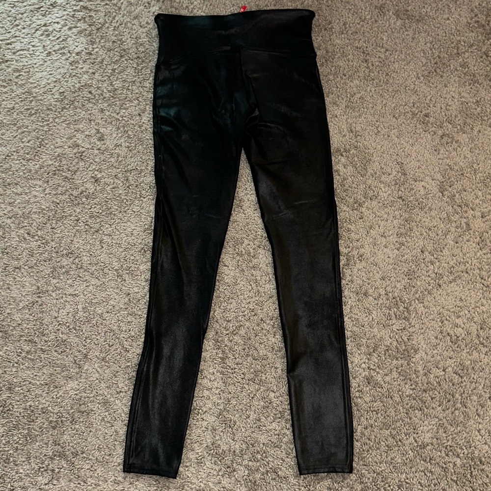 SPANX Metallic faux leather leggings - Picture 4 of 4